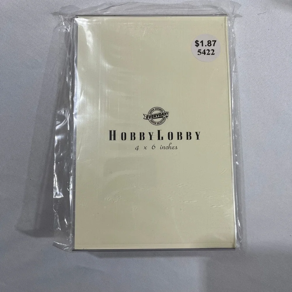 Hobby Lobby Acrylic Sign Holder Set 10pc 4x6 Clear Slant Back Table Top Frame